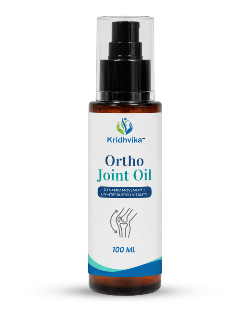 KRIDHVIKA ORTHO JOINT OIL Ayurvedic Pain Relief Massage Oil for Joint, Knee & Muscle Comfort | Fast Absorption Herbal Formula | Apply Gently on Affected Area | 100 ml
