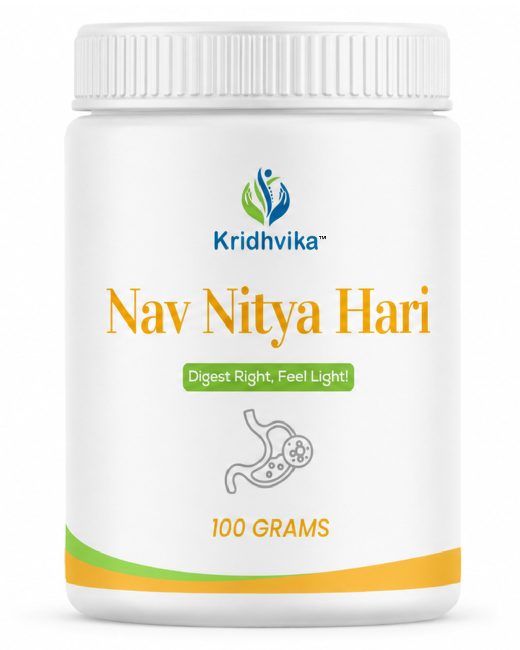 KRIDHVIKA NAV NITYA HARI Ayurvedic Digestive & Kabja Care Powder for Stomach Wellness and Gut Support | Helps Maintain Easy Bowel Movement | Use 2–3 gm with Warm Water | 100 gm
